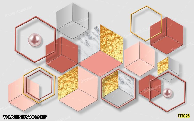 Tranh dán tường 3D trừu tượng- -TTTQ-25 - Kết quả tìm kiếm tranh tường